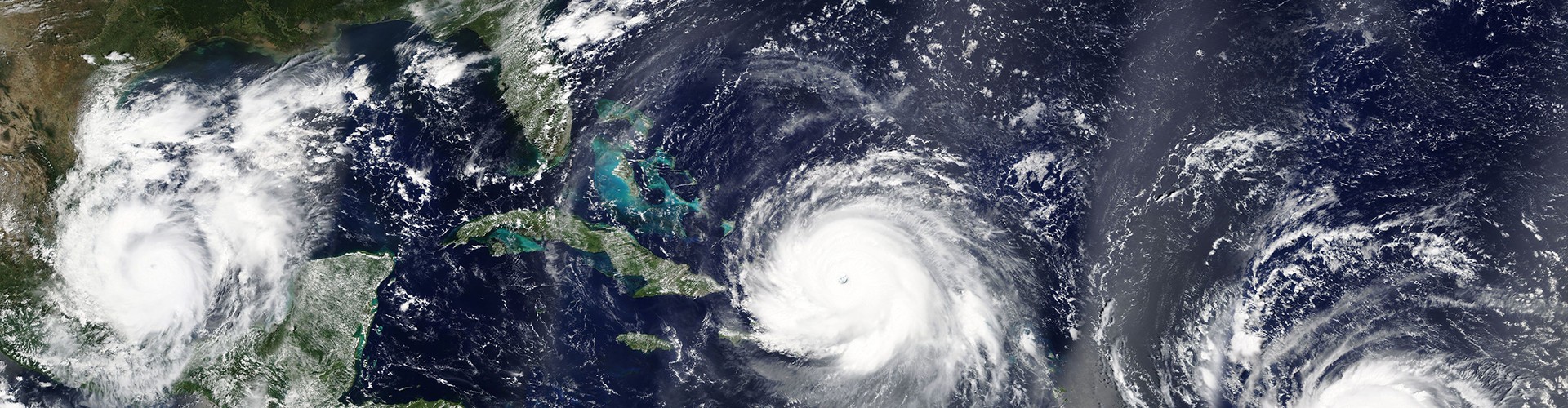 Overview of three hurricanes Irma, Jose and Katia in the Carribe hurricanes